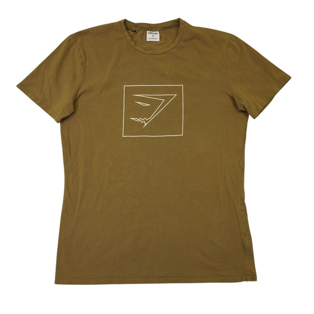 Gymshark T Shirt Mens M Brown Short Sleeve Graphic Logo Tee